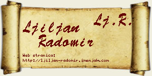 Ljiljan Radomir vizit kartica